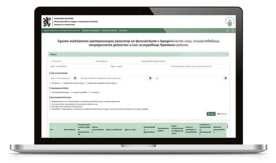 Registrul electronic centralizat unic al persoanelor fizice si juridice