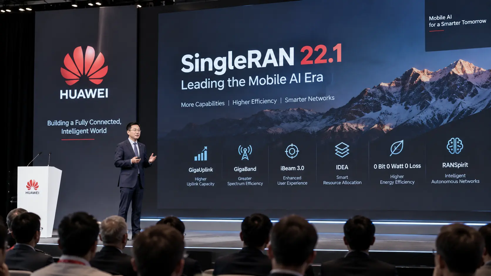 Huawei lansează SingleRAN 22.1 pentru era Mobile AI